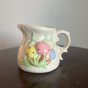 Vintage Retro Arnel’s Mushroom Ribbed, Speckled Ceramic Measuring Creamer